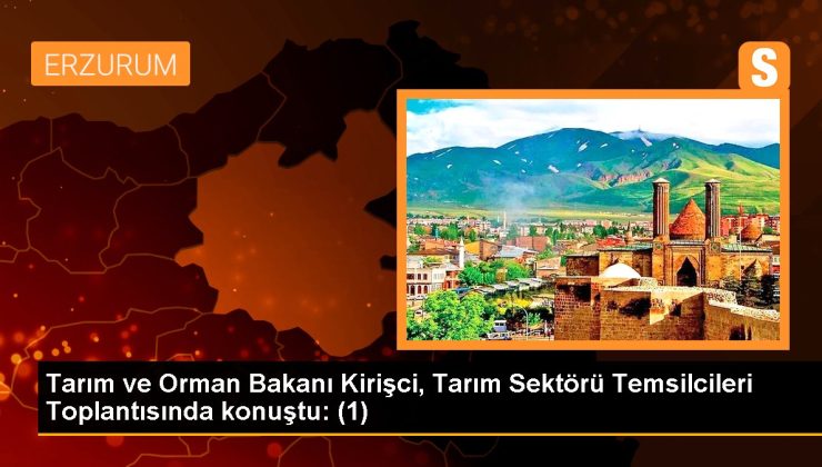 Tarım ve Orman Bakanı Kirişci, Tarım Kesimi Temsilcileri Toplantısında konuştu: (1)