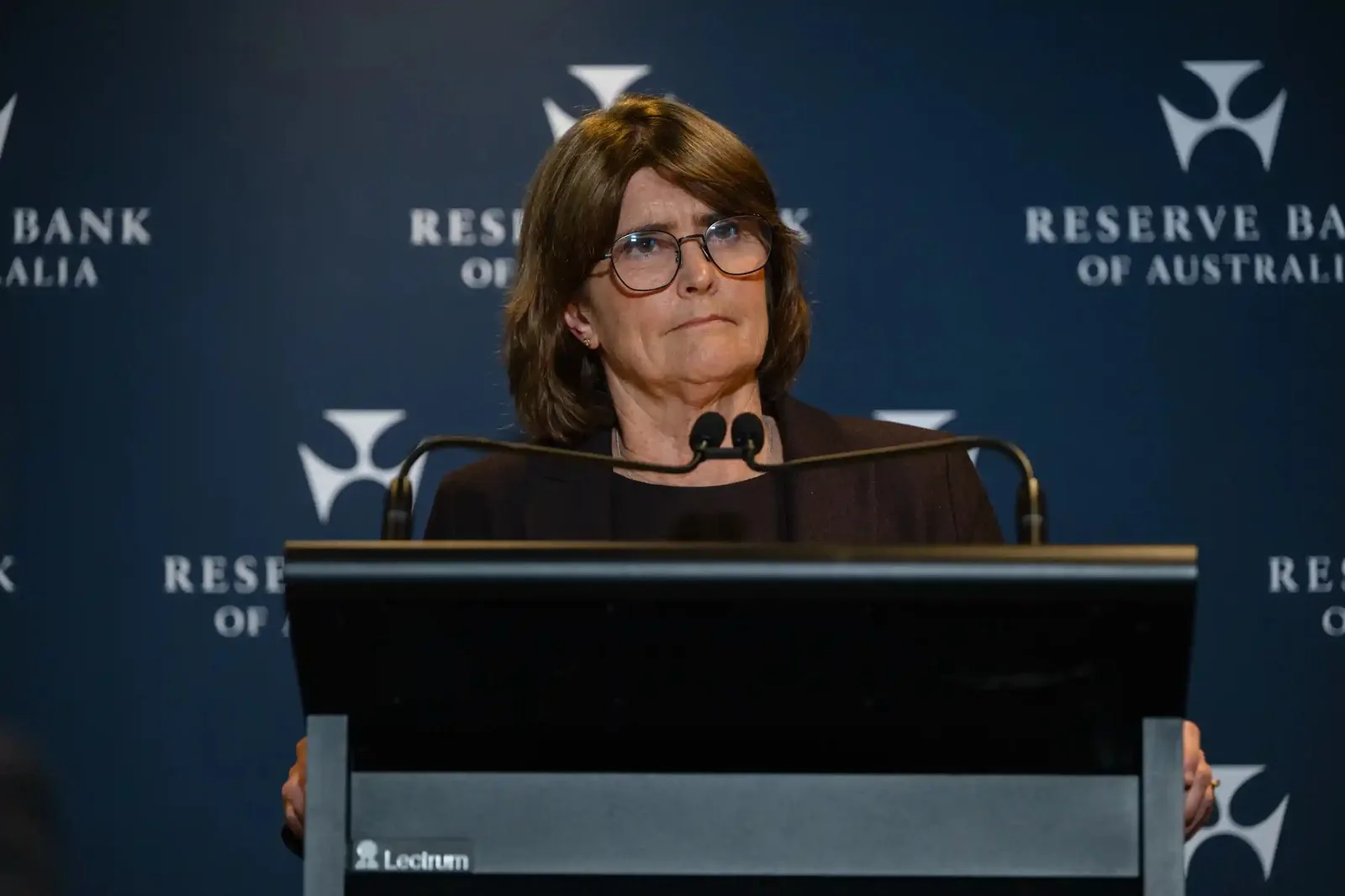 Reserve Bank Governor Michele Bullock speaks to media, Sept 29