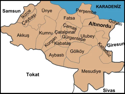 Districts of Ordu