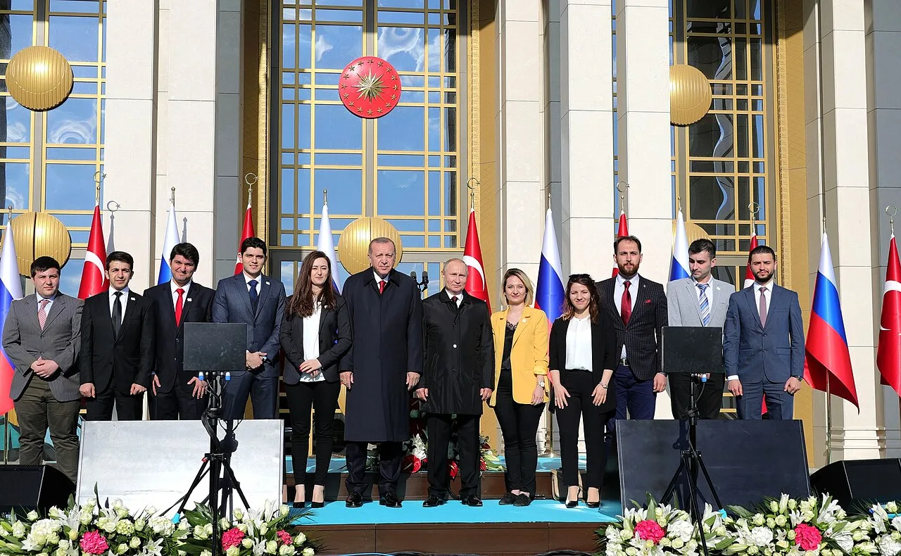 Türkiye cumhurbaşkanı Recep Tayyip Erdoğan ve Rusya devlet başkanı Vladimir Putin'in katıldığı temel atma töreni, 3 Nisan 2018