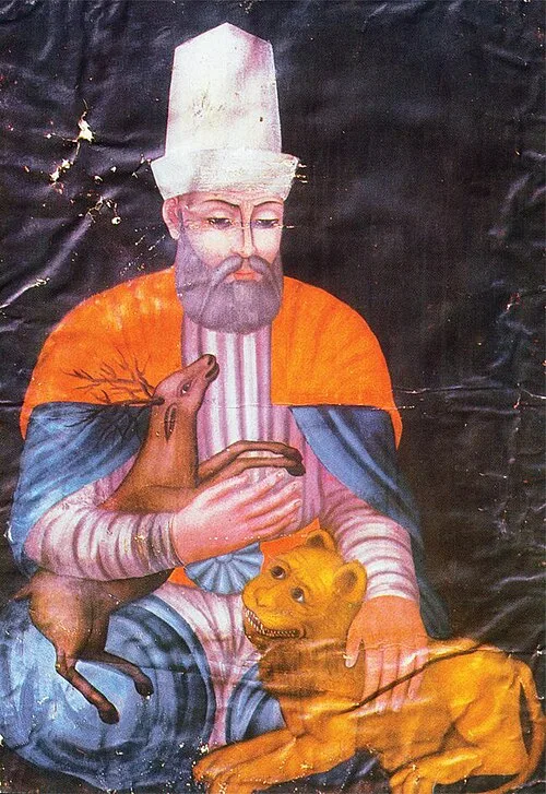 A 15th century illustration of Haji Bektash Veli