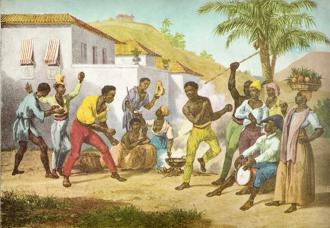 "Capoeira veya Savaş Dansı" Ressam: Johann Moritz Rugendas, (yapım: 1825, yayın: 1835)