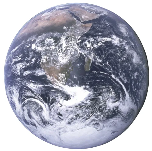 The Earth seen from Apollo 17 with transparent background