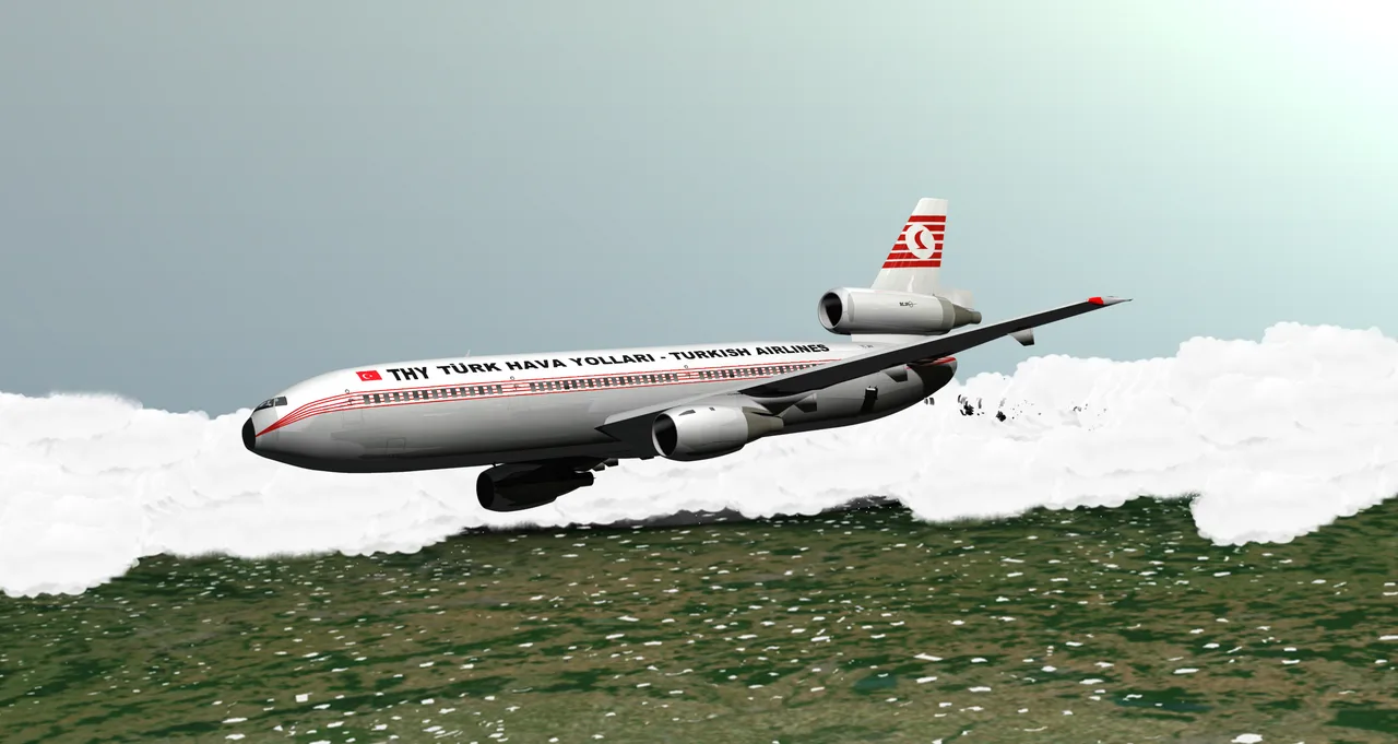 Turkish Airlines Flight 981 that crew loss the control of Aircraft after cargo door blow out crashed in Ermenonville Forest in france