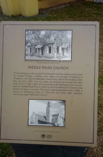 Plaque outside the building