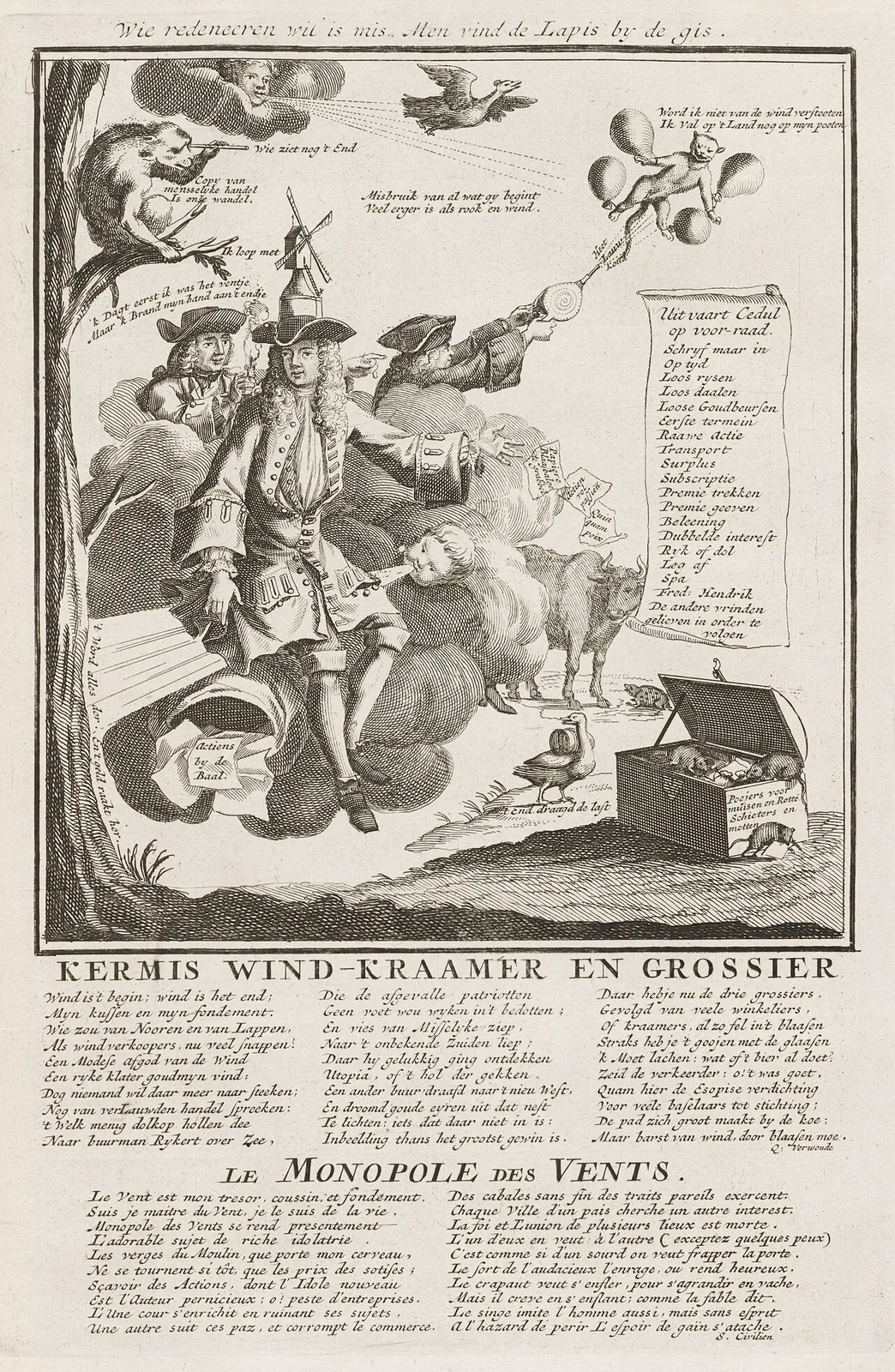 Failure of John Law's Mississippi Company led to French national bankruptcy in 1720.