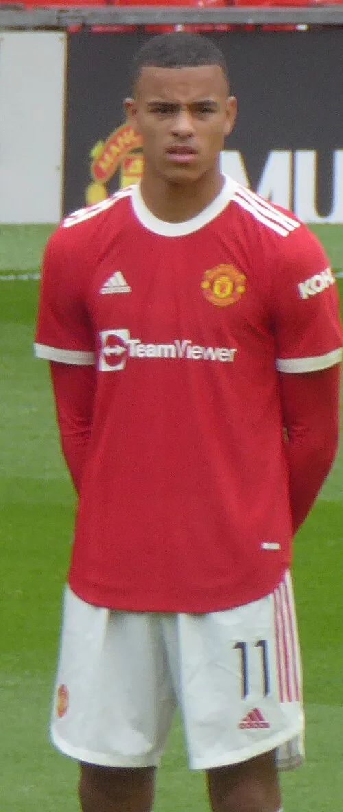 Greenwood playing for Manchester United in 2021