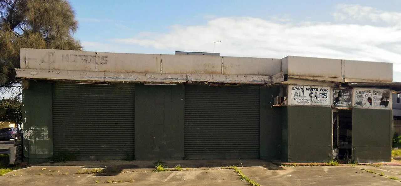 Abandoned car repair station in Victoria, Australia