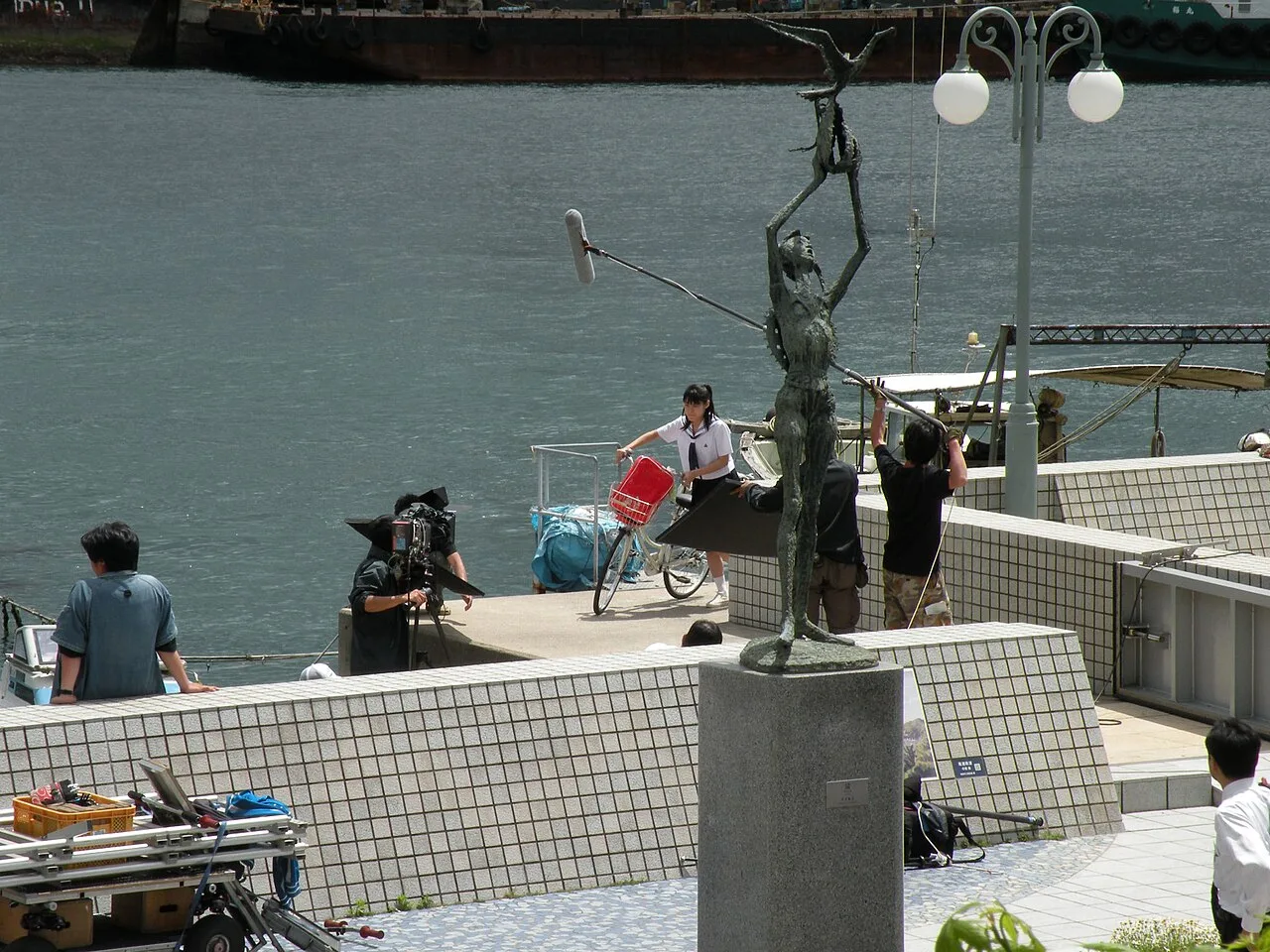 Scene from Teppan being filmed on location, 2010