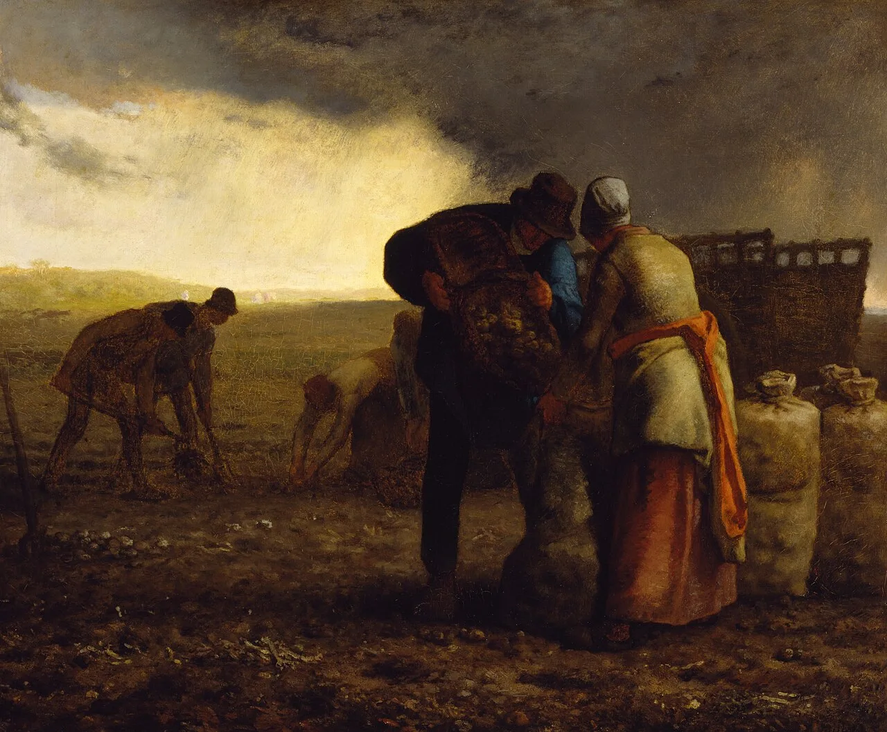 Jean-François Millet - The Potato Harvest - Walters 37115