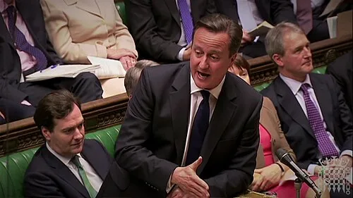 David Cameron answering Prime Minister's Questions in 2012