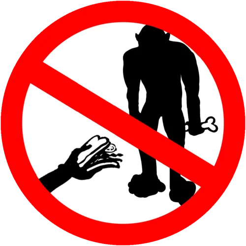 The advice to ignore rather than engage with a troll is sometimes phrased as "Please don't feed the trolls".