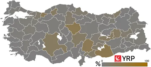 2024 Turkish local elections votes of YRP by 1%